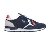 Pepe Jeans Brit Road Leder Turnschuhe Navy