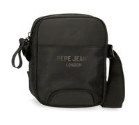 Pepe Jeans Bromley Kleine Umhängetasche Schwarz 15x19,5x6 cm Polyester, Schwarz, Talla única, Kleine Umhängetasche