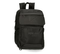 Pepe Jeans Bromley Laptop-Rucksack, Schwarz, 25 x 36 x 10 cm, Polyester, 9 l, Schwarz, Talla única, laptoprucksack