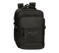 Pepe Jeans Bromley Laptop-Rucksack, Schwarz, 28 x 40 x 16 cm, Polyester, 17,92 l, Schwarz, Talla única, laptoprucksack