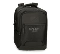 Pepe Jeans Bromley Laptop-Rucksack, Schwarz, 31 x 44 x 15 cm, Polyester, 20,46 l, Schwarz, Talla única, laptoprucksack