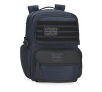 Pepe Jeans Bromley Rucksäcke, Kabinenrucksack, Polyester, verschiedene Größen, Schwarz, Grün, Rot, Grau, Polyester von Joumma Bags, blau, Talla única, Computer-Rucksack