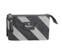 Pepe Jeans Celine Geldbörse mit DREI Fächern, blau, 17,5 x 9,5 x 2 cm, Polyester mit Details aus Kunstleder von Joumma Bags, blau, Geldbörse mit DREI Fächern