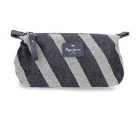 Pepe Jeans Celine Kulturbeutel, Blau, 20,5 x 15 x 8 cm, Polyester, mit Details aus Kunstleder von Joumma Bags, blau, Kosmetiktasche