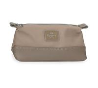 Pepe Jeans Christine Kulturbeutel, Beige, 20,5 x 11,5 x 7,5 cm, Polyester mit Kunstlederdetails von Joumma Bags, Beige, Talla única, Kulturbeutel
