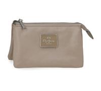 Pepe Jeans Christine, Kulturbeutel, Umhängetaschen, Organizer, verschiedene Fächer, aus Polyester und Kunstlederdetails von Joumma Bags, Taupe, Talla única, Kulturbeutel