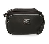 Pepe Jeans Christine Umhängetasche schwarz 21,5 x 15 x 5 cm Polyester mit Details aus Kunstleder von Joumma Bags, Schwarz, Talla única, Umhängetasche