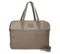 Pepe Jeans Christine Laptoptasche 39,6 cm (15,6 Zoll), Beige, 40 x 30 x 5 cm, Polyester mit Kunstlederdetails von Joumma Bags, Beige, Talla única, Laptoptasche