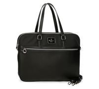Pepe Jeans Christine Laptoptasche, Schwarz, 40 x 30 x 5 cm, Polyester, mit Details aus Kunstleder von Joumma Bags, Schwarz, Talla única, Laptoptasche