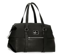 Pepe Jeans Christine Reisetasche, Schwarz, 40 x 25 x 20 cm, Polyester, mit Details aus Kunstleder, 20 l, von Joumma Bags, Schwarz, Talla única, Reisetasche