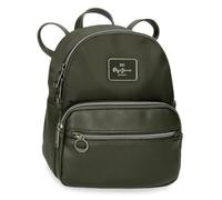Pepe Jeans Christine Rucksack Casual Grün 20 x 25,5 x 10 cm Polyester mit Details aus Kunstleder von Joumma Bags, grün, Talla única, Lässiger Rucksack