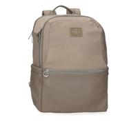 Pepe Jeans Christine Rucksack für Laptop, 39,6 cm (15,6 Zoll), Beige, 29 x 40 x 11 cm, Polyester mit Kunstlederdetails, 15,6 l, von Joumma Bags, Beige, Talla única, Laptop-Rucksack