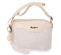 Pepe Jeans Clara Umhängetasche mit Zwei Fächern, Einheitsgröße, Beige, Eine Größe passt Allen, Umhängetasche mit Zwei Fächern