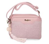 Pepe Jeans Clara Umhängetasche mit Zwei Fächern, Rosa, 24 x 16 x 7 cm, Polyester und PU von Joumma Bags