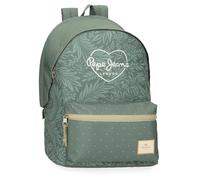 Pepe Jeans Coralie Rucksack für Laptop, 39,6 cm (15,6 Zoll), Grün, 31 x 44 x 15 cm, Polyester, 20,46 l, von Joumma Bags, grün, Talla única, Laptop-Rucksack