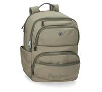Pepe Jeans Corin Laptop-Rucksack, 39,6 cm, Grün, 29 x 40 x 14 cm, Polyester und PU, 18,48 l, grün, Talla única, laptoprucksack