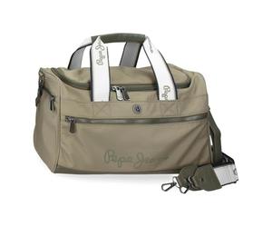 Pepe Jeans Corin Reisetasche, Grün, 40 x 25 x 20 cm, Polyester und PU, 20 l, grün, Talla única, Reisetasche
