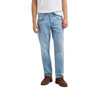 Straight-Jeans PEPE JEANS "COMFORT STRAIGHT DALSTON", Herren, Gr. 33, Länge 32, light blau used, Denim/Jeans, Obermaterial: 99% Baumwolle, 1% Elasthan, straight fit lang, Jeans Straight-Jeans, aus Bau