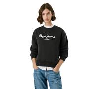 Pepe Jeans Damen Baddy Sweatshirt, Schwarz (Schwarz), XL, Schwarz (Black), XL