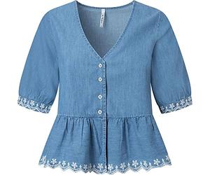 Pepe Jeans Damen Berta T-Shirt, blau, Large