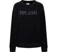 Pepe Jeans Damen Cacey Kapuzen-Sweatshirt, Schwarz (Black), 42