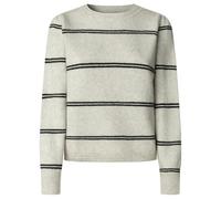 Pepe Jeans Damen Carmela Stripe Knitwear, Beige (Dark Ecru White), M, Beige (Dark Ecru White), M