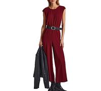 Pepe Jeans Damen Fiska Jumpsuit, Rot (Burgunderrot), 36
