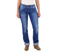 Straight-Jeans PEPE JEANS "GEN" Gr. 27, Länge 30, blau (d45 str 8dip royal dark) Damen Jeans Röhrenjeans in schöner Qualtät mit geradem Bein und Doppel-Knopf-Bund (589491-27)