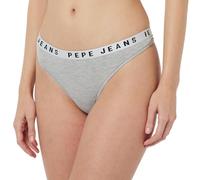 Pepe Jeans Damen Logo Thong Bikini Style Underwear, Grey (Grey Marl), L