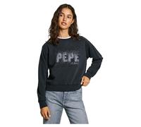 Pepe Jeans Damen Luna Sweatshirt, Schwarz (Black), XL, Schwarz (Black), 46