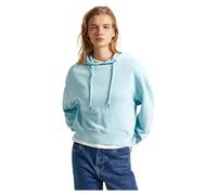 Pepe Jeans Damen Lynette Hoodie Kapuzenpullover, Blau (Aqua Blue), L