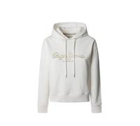 Pepe Jeans Damen Maddy Hoodie Sweatshirt, weiß, XS