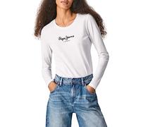 Pepe Jeans New Virginia Ls N T-shirt Weiß M Frau (Herstellerartikelnummer: PL505203-800-M)