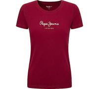 Pepe Jeans Damen New Virginia T-Shirt Slim Fit Kurzarm Weiß