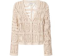 Pepe Jeans Damen Olympia Strickjacke, Weiß (Mousse-Weiß), S