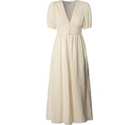 Pepe Jeans Damen Oprah Kleid, Beige (Weiß gekalkt, Weiß), Größe L, Beige (weiß getünchtes Weiß), L