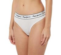 Pepe Jeans Damen Pepe String Unterwäsche im Bikini Stil, Weiß, S EU