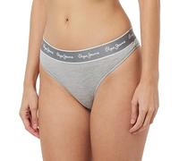 Pepe Jeans Damen Pepe Thong Bikini Style Underwear, Grey (Grey Marl), XL