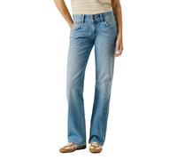 Gerade Jeans PEPE JEANS "STRAIGHT JEANS LW", Damen, Gr. 30, Länge 32, light blau used, Denim/Jeans, Obermaterial: 99% Baumwolle, 1% Elasthan, straight fit lang, Jeans, mit doppeltem Knopfverschluss (1