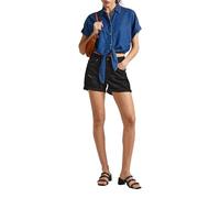 Pepe Jeans Damen Straight Short Hw Shorts, Schwarz (Denim-XG8), 33W