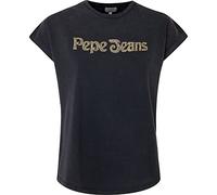 Pepe Jeans Damen T-Shirt Carli, Schwarz (Washed Black), M