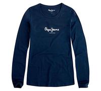Pepe Jeans Damen T-Shirt New Virginia Ls N, Marineblau, S