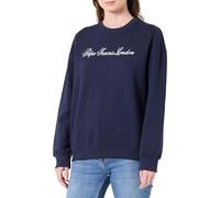 Pepe Jeans Damen W Basic Crew Sweatshirt, Blau (Marineblau), XL