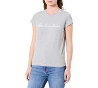 Pepe Jeans Damen W Basic Stretch Logo T-Shirt, Grau (meliertes Grau), S