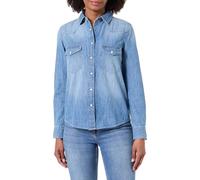 Pepe Jeans Damen W Jeanshemd Hemd, Blau (Denim-ZY7), M, Blau (Denim-Zy7), M