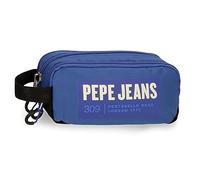 Pepe Jeans Darren Federmäppchen, dreifach, Blau, 22 x 10 x 9 cm, Polyester, blau, Dreifach-Etui