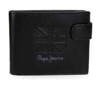 Pepe Jeans Denver Horizontale Geldbörse mit Klickverschluss, Blau, 11 x 8,5 x 1 cm, Leder von Joumma Bags