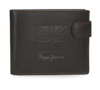 Pepe Jeans Denver Horizontale Geldbörse mit Klickverschluss, Blau, 11 x 8,5 x 1 cm, Leder von Joumma Bags