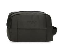 Pepe Jeans Dortmund Kulturbeutel, anpassbar, Grau, 25 x 15 x 12 cm, Baumwolle, Polyester und PU, 4,5 l, grau, Talla única, Anpassbare Kosmetiktasche