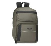 Pepe Jeans Dortmund Laptop-Rucksack, 33,8 cm, Grün, 25 x 37 x 10 cm, Polyester, 9,25 l, grün, laptoprucksack